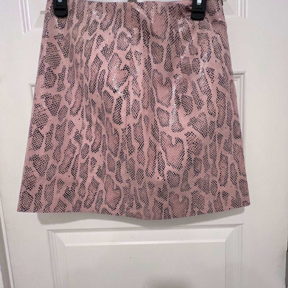 Pink Leopard Print Skirt